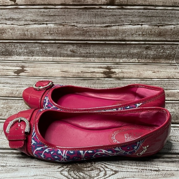 Coach Poppy Leopard/ C Print Flats Size 8 - Picture 5 of 11